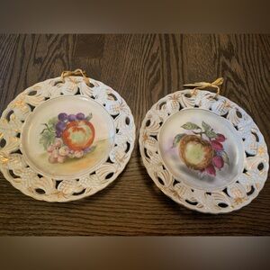 Gift Craft Noritake Decorative Porcelain Plates with Fruit Design